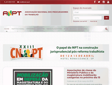 Tablet Screenshot of anpt.org.br